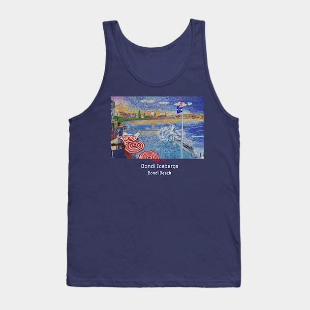 Bondi Icebergs painting  (dark/coloured clothing edition) Tank Top by tobycentreart